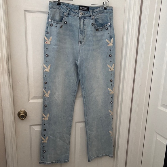 PLAYBOY Other - PLAYBOY Light Blue Jeans with Embellishments